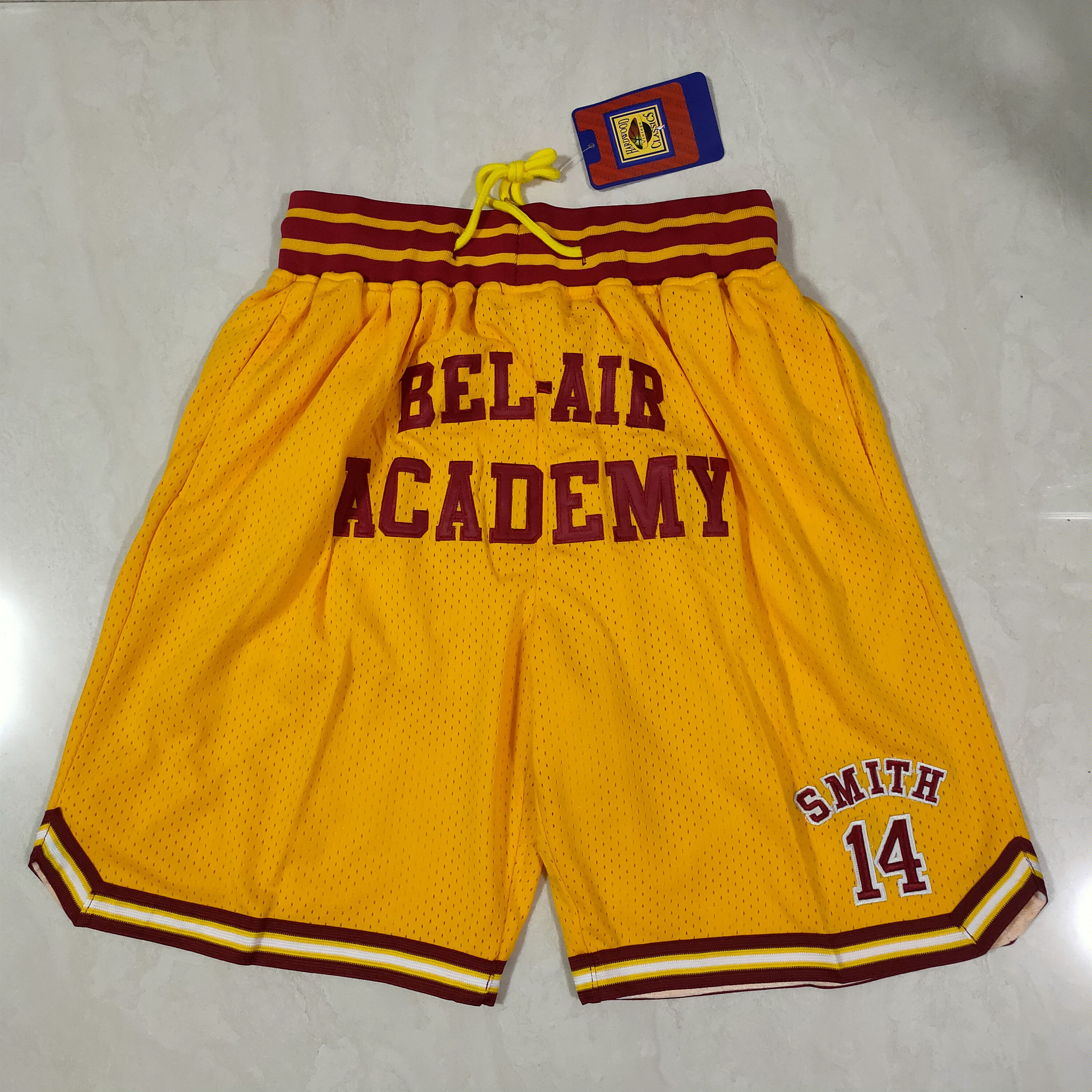 Cheap Men NBA 2021 Kobe high school Yellow Shorts